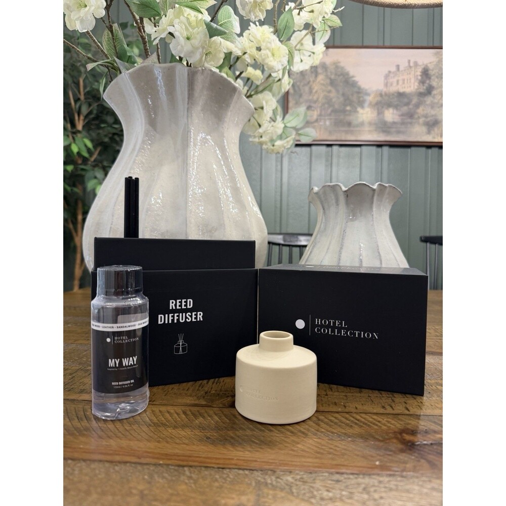 Hotel Collection 100mL Ceramic Reed Diffuser – My Way | Bone $49.95 Retail